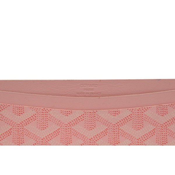 Goyard Unisex discount Saint Sulpice Pink Coated Canvas Card Holder Money Wallet Holder