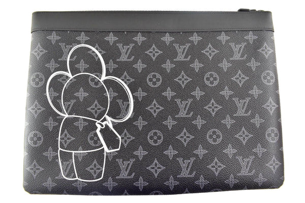 A LIMITED EDITION BLACK MONOGRAM ECLIPSE FLASH IPAD POUCH WITH