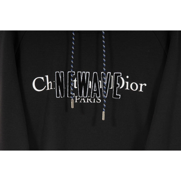Christian Dior Logo Hoodie Size XL Black Newave Hooded Jacket 