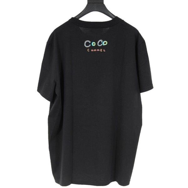 トップス CHANEL PARFUMS CREW T-SHIRT BLACK M トップス CHANEL PARFUMS CREW T-SHIRT BLACK M Men's Black Designer