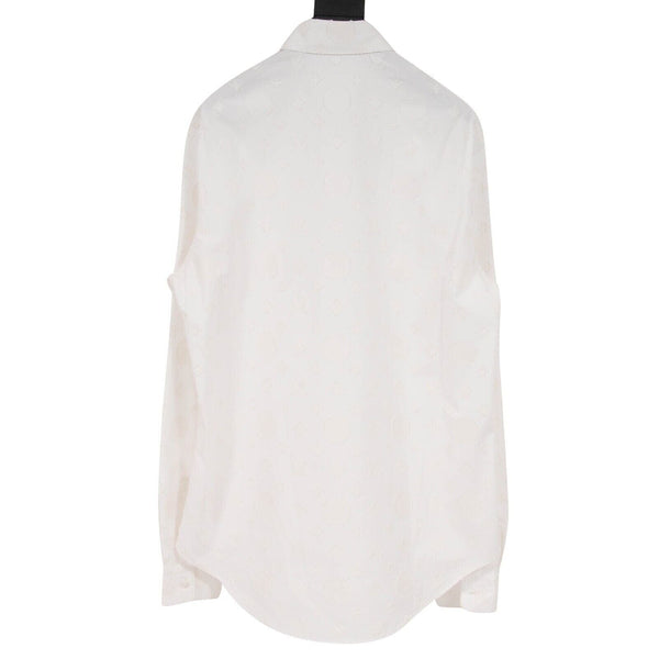 Christopher Nemeth White Monogram Button Down Shirt