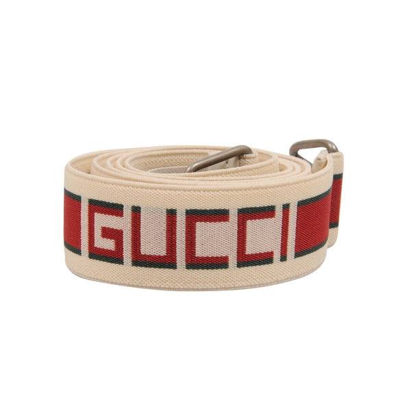 2 Black Red Ecru Stripe Custom Elastic Belt 