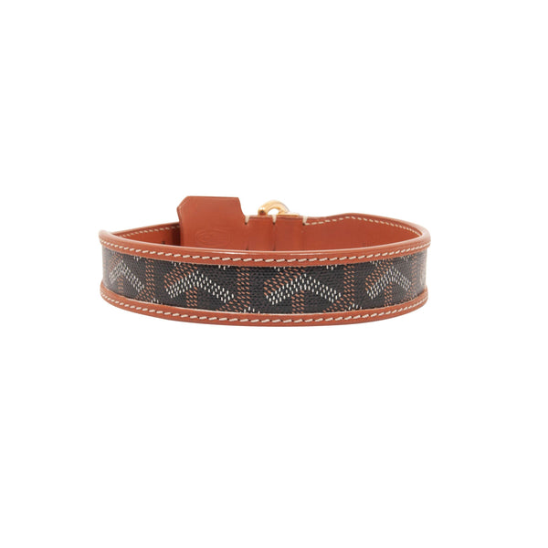 Goyard Leather Dog Collar Orange