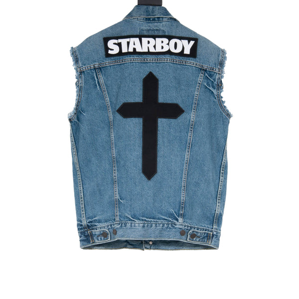 The weeknd fashion levis jacket