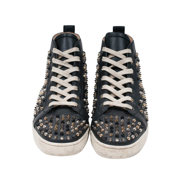 Christian Louis Mens Flat Spike Silver Gold High Top Sneakers Shoes –  THE-ECHELON
