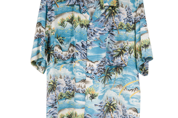 SS16 Blue Floral Hawaiian Shirt – THE-ECHELON