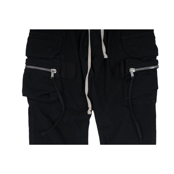 SS17 Walrus Cargo Pants Black Cotton Cuffed Jogger Sweatpants