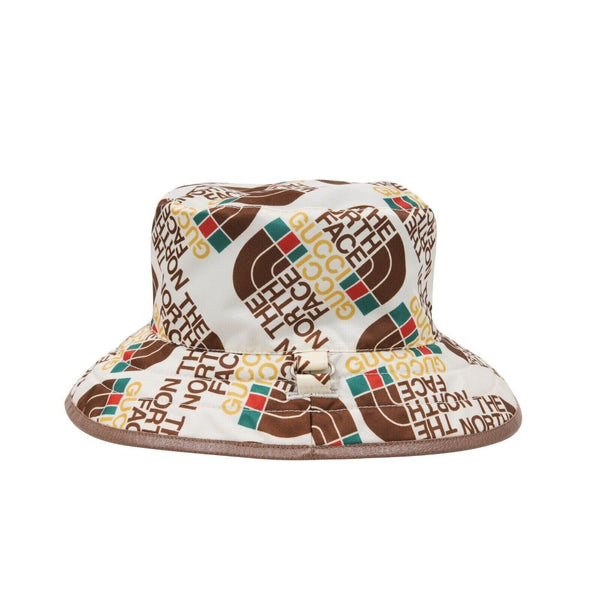 The North Face GUCCI All Over Logo Bucket Hat White Brown