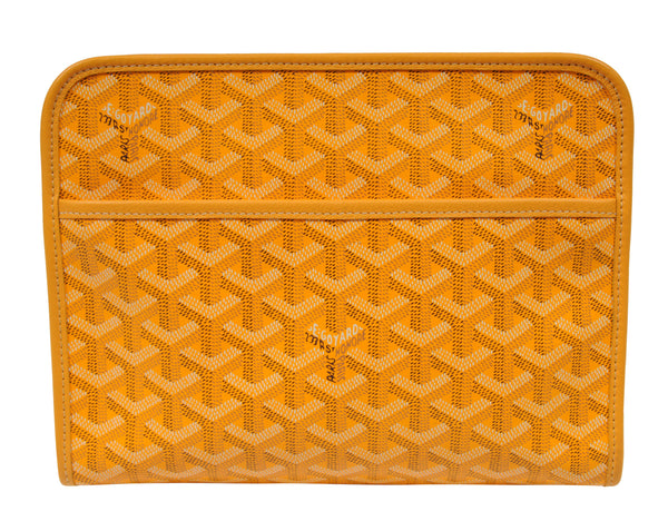 Goyard Yellow Goyardine Coated Canvas Jouvence MM Toiletry Pouch