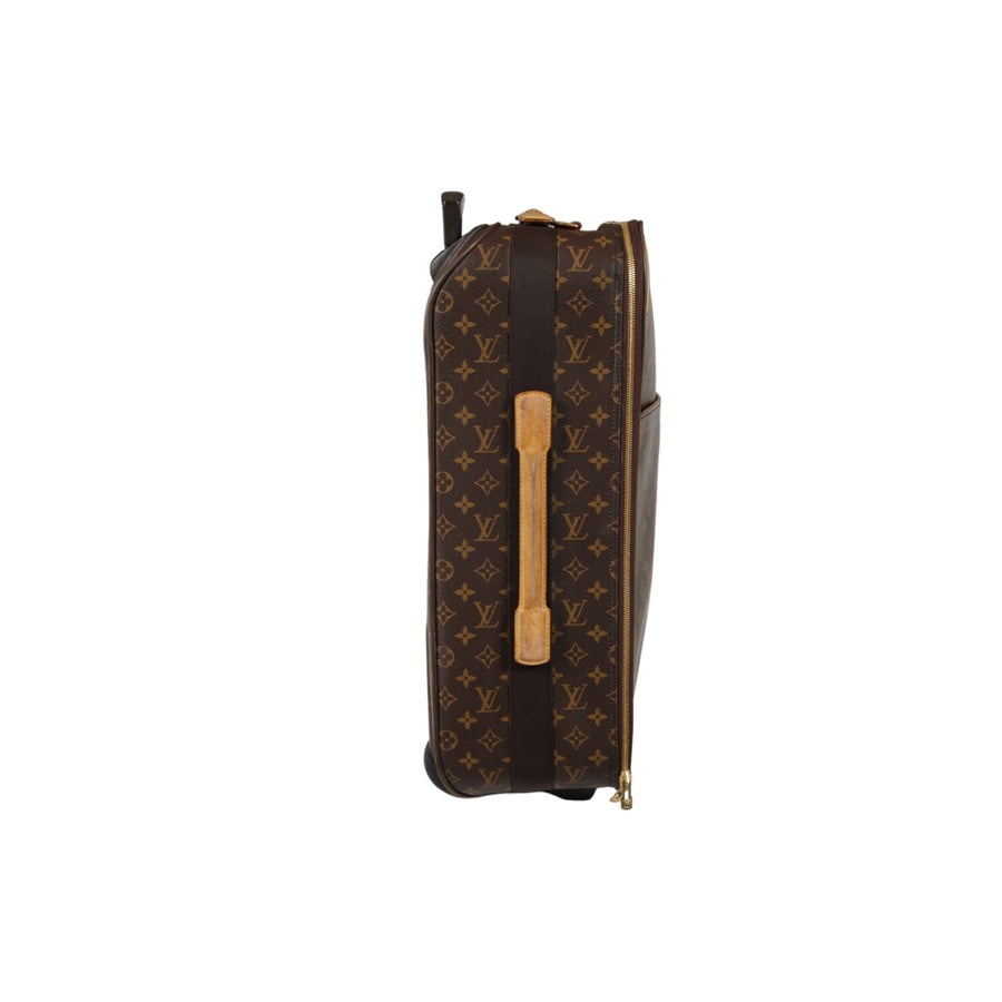 Louis Vuitton LV Monogram Pegase 55 Suitcase Trolley Case Luggage Travel Brown
