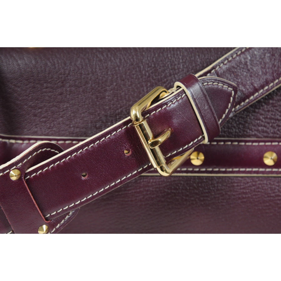Suhali Le Talentueux Shoulder Bag Purple Plum Leather gold