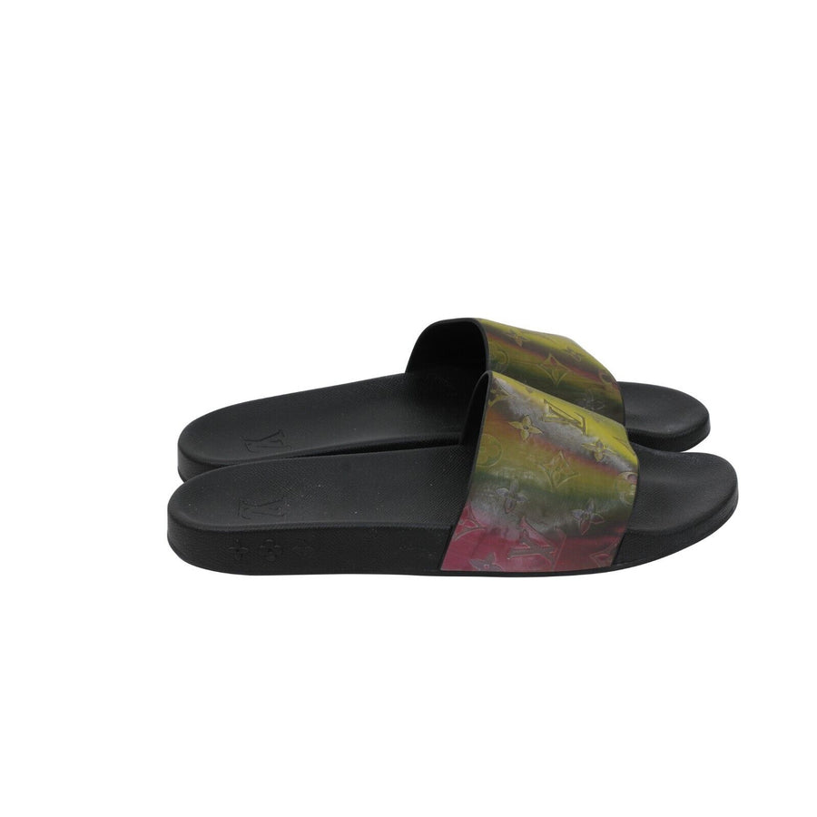 Prism Monogram Holographic Slides Iridiscent Sandals