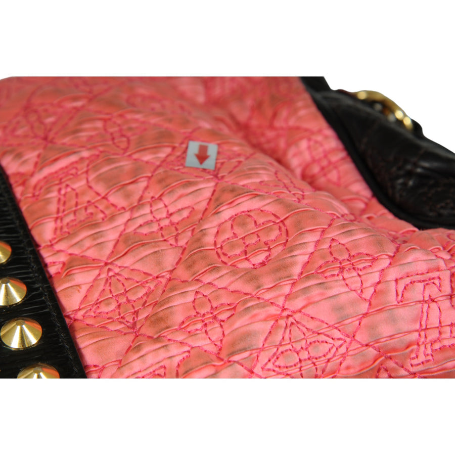 LV Monogram Bunny Pink Drift Pouch Satin Quilted Coquette Pochette