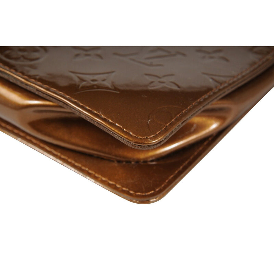 Vernis Mott Monogram Shoulder Bag Bronze Leather Pochette