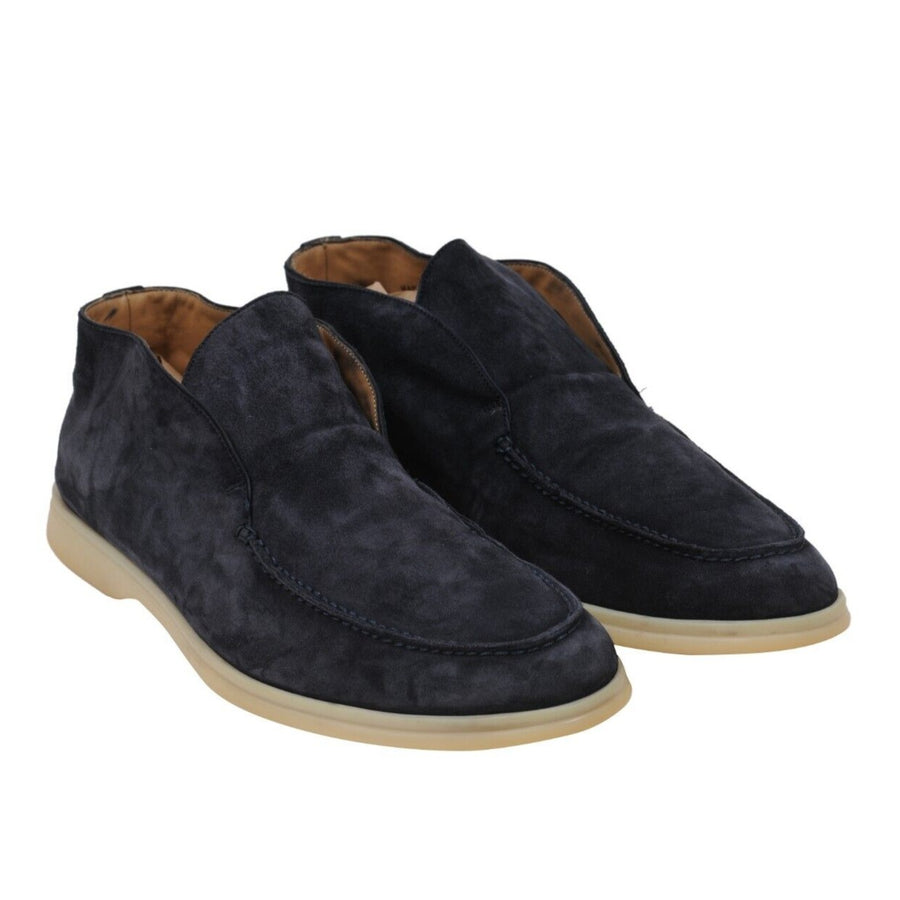 Open Walks Blue Suede Slip On Chukkas Ankle Boots