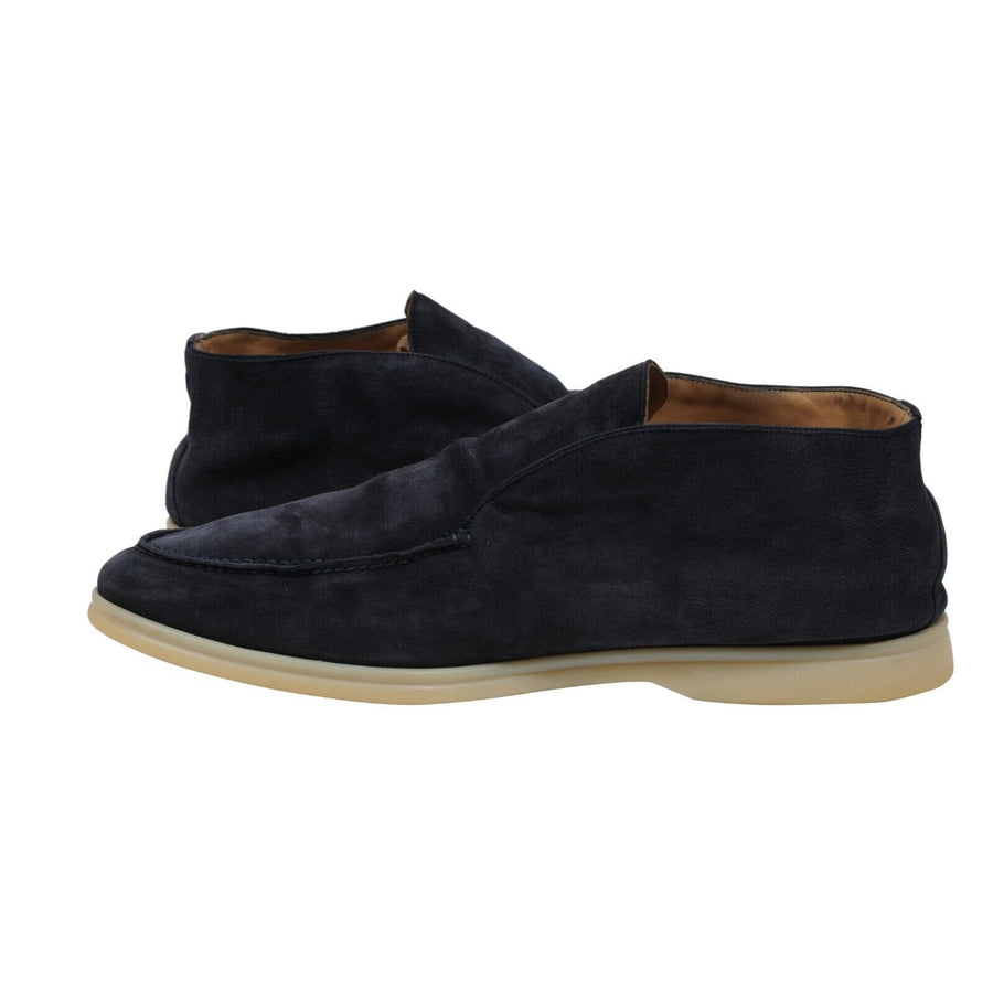 Open Walks Blue Suede Slip On Chukkas Ankle Boots
