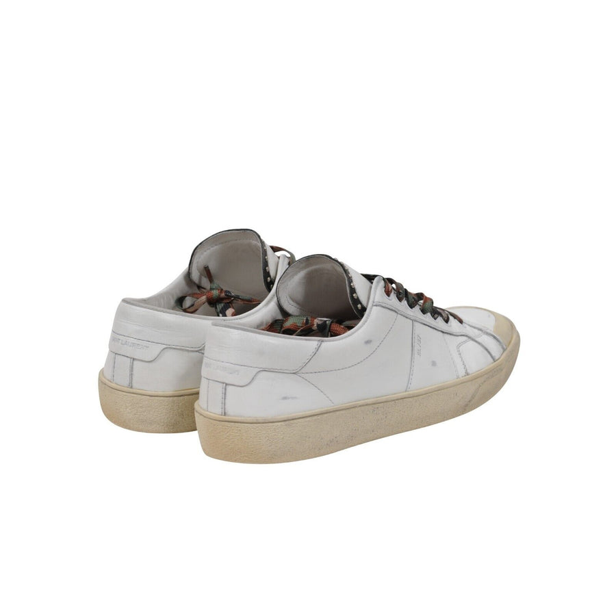 SL 37 Skate Sneakers Distressed White Camo Lace