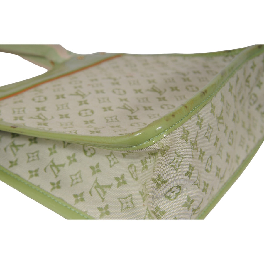 LV Monogram Mini Lin Sac Kathleen Lime Green Shoulder Bag y2k