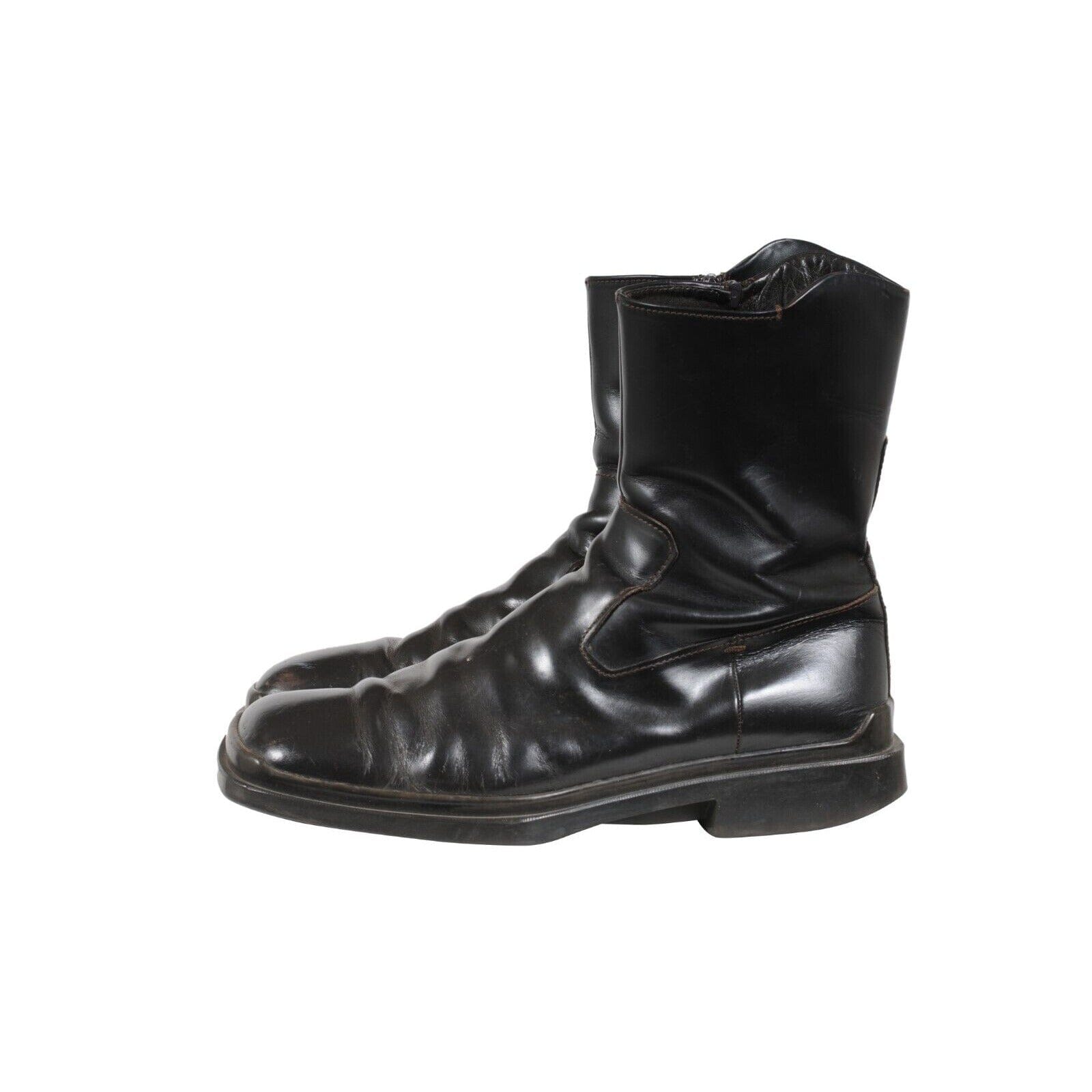 靴 AW1999 Prada Square Toe Leather Boots AW99 Prada vibram leather square toe boots