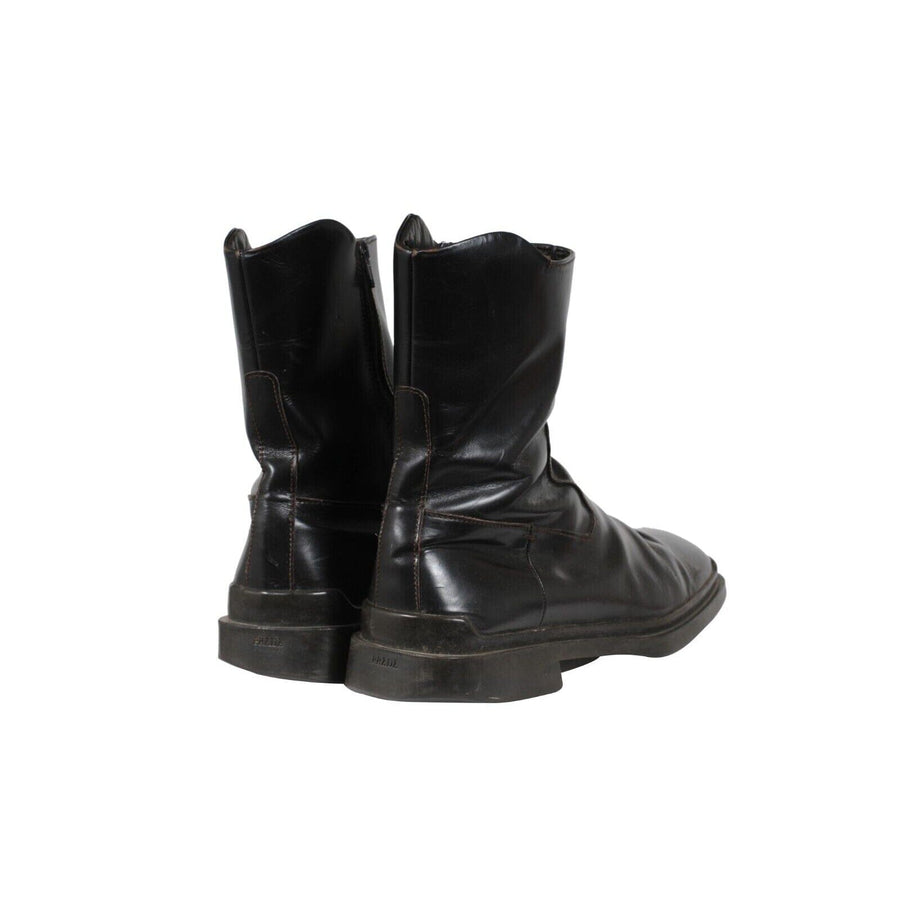 90's AW99 Vintage Square Toe Moto Boots Prada Mens 90's AW99