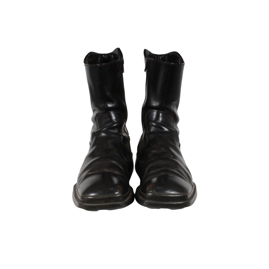 90's AW99 Vintage Square Toe Moto Boots Prada Mens 90's AW99