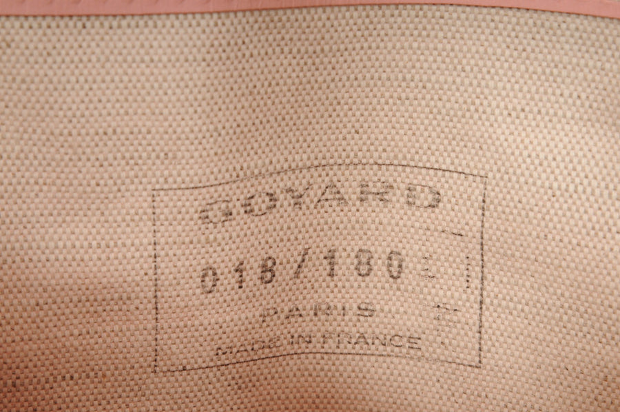 Goyard Mini Anjou Tote Bag Pink Goyardine Reversible Canvas Leather Purse