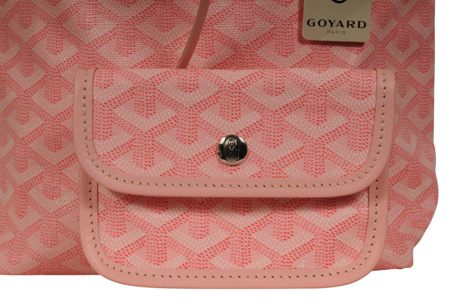 Goyard Mini Anjou Tote Bag Pink Goyardine Reversible Canvas Leather Purse