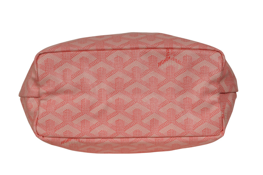 Goyard Mini Anjou Tote Bag Pink Goyardine Reversible Canvas Leather Purse