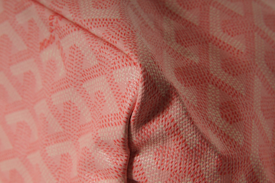 Goyard Mini Anjou Tote Bag Pink Goyardine Reversible Canvas Leather Purse