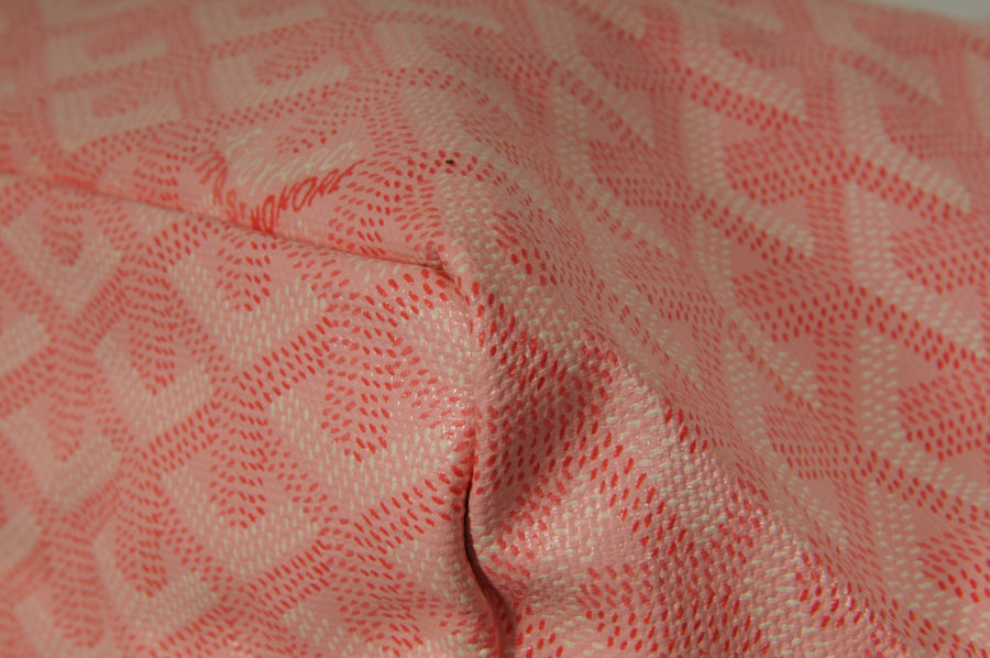 Goyard Mini Anjou Tote Bag Pink Goyardine Reversible Canvas Leather Purse