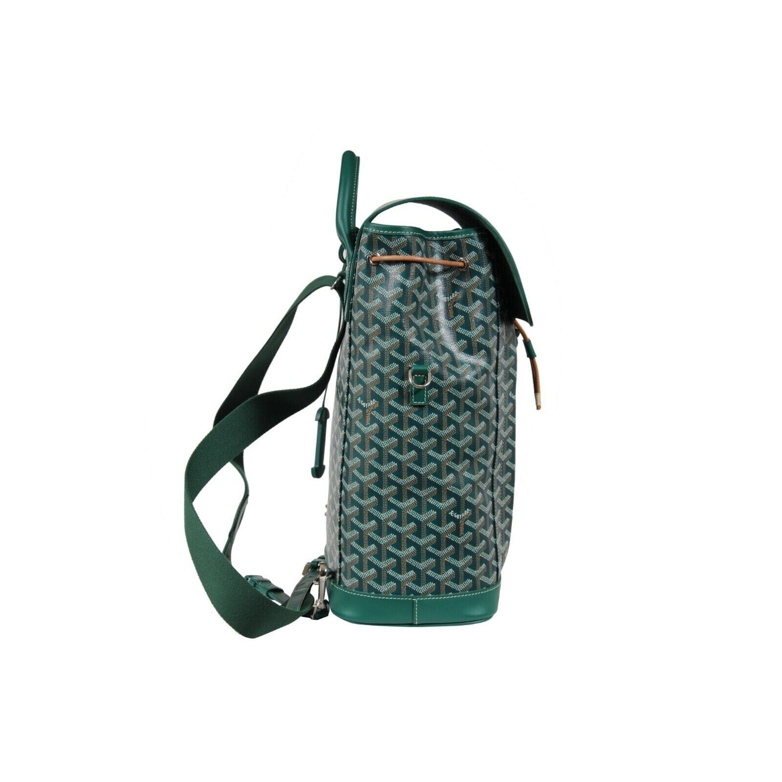 Goyard Alpin Backpack Green Travel Carry On Weekend Bookbag  display picture 1