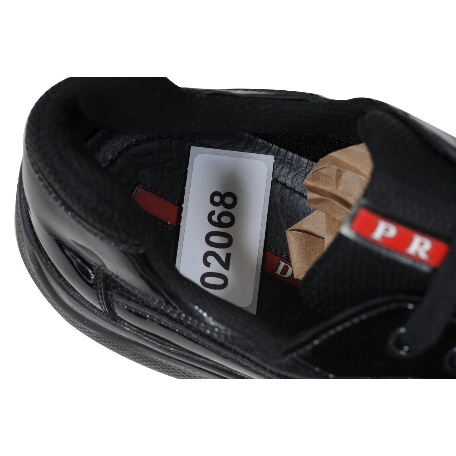 あ*様 サッカー アメリカ代表現行モデル Prada Mens Americas Cup US10.5 UK9.5 Black Patent Leather Sport