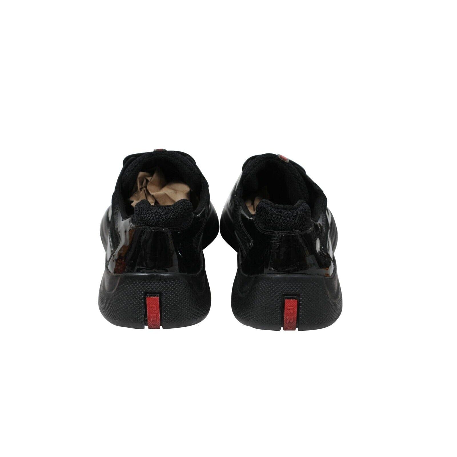 Prada Mens Americas Cup US10.5 UK9.5 Black Patent Leather Sport