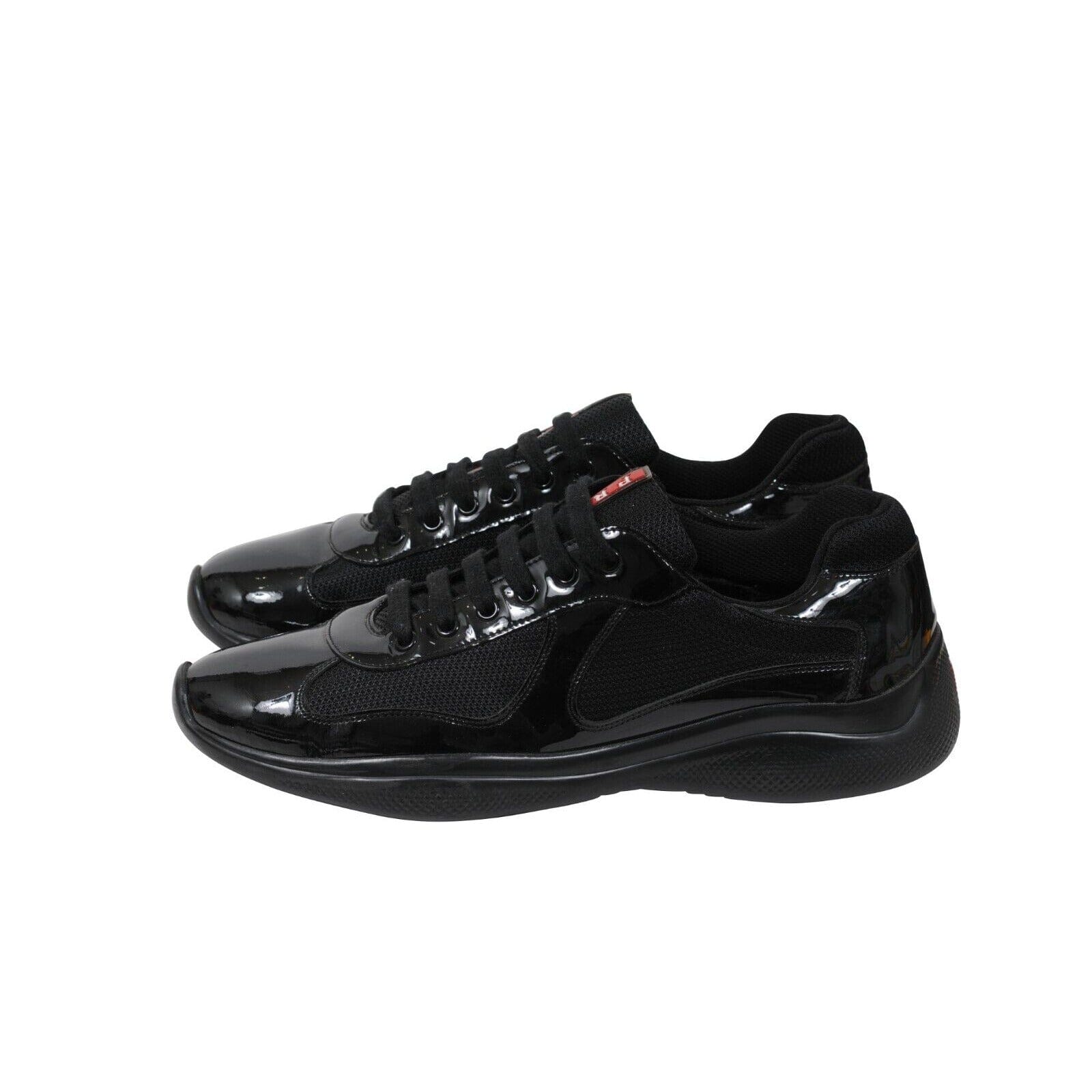 Prada Mens Americas Cup US10.5 UK9.5 Black Patent Leather Sport