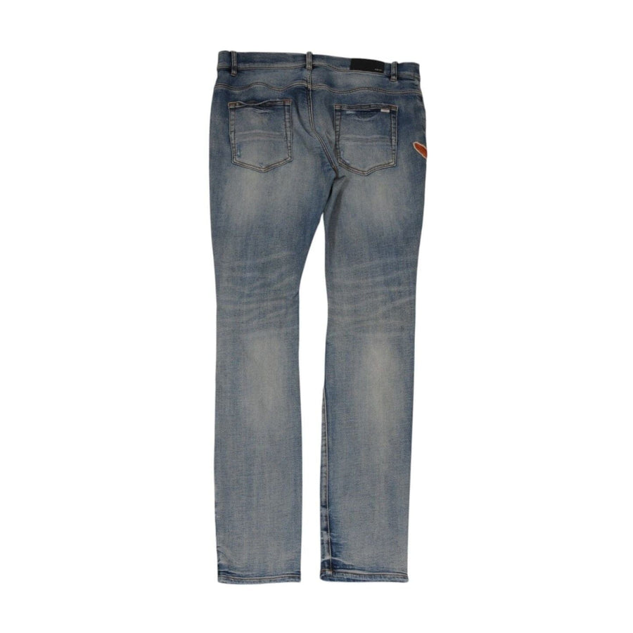 Amiri Mens Mx1 Biker Patchwork Jeans Size 36x35 Blue Wash Denim Stretc