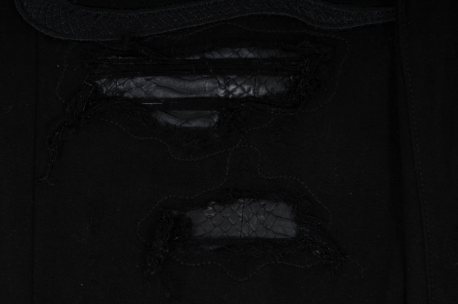Art Patch Cobra Python Snake Jeans Black Denim Amiri 