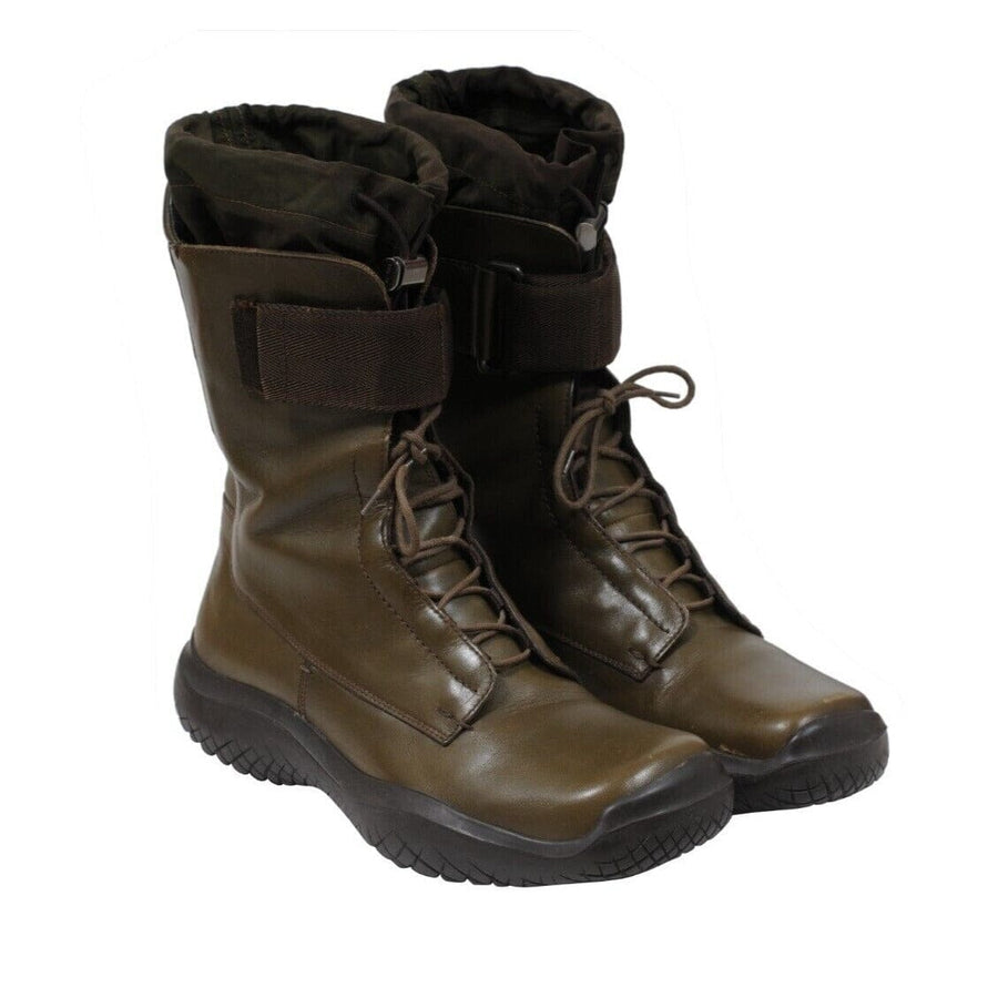 Prada AW99 Runway Square Toe Derby Boot UK10 US11 Green