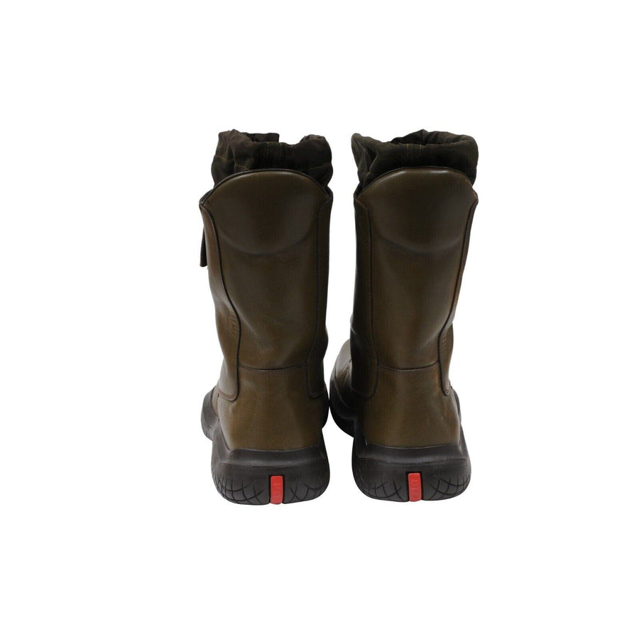 靴 AW1999 Prada Square Toe Leather Boots Prada Aw99 Vintage Square Toe Boots US 8 UK 7 Black Leather