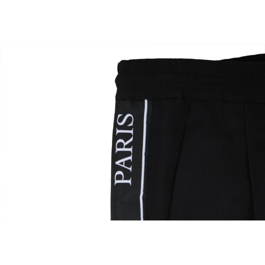 Atelier Track Pants Medium Black White Wool Logo Trousers