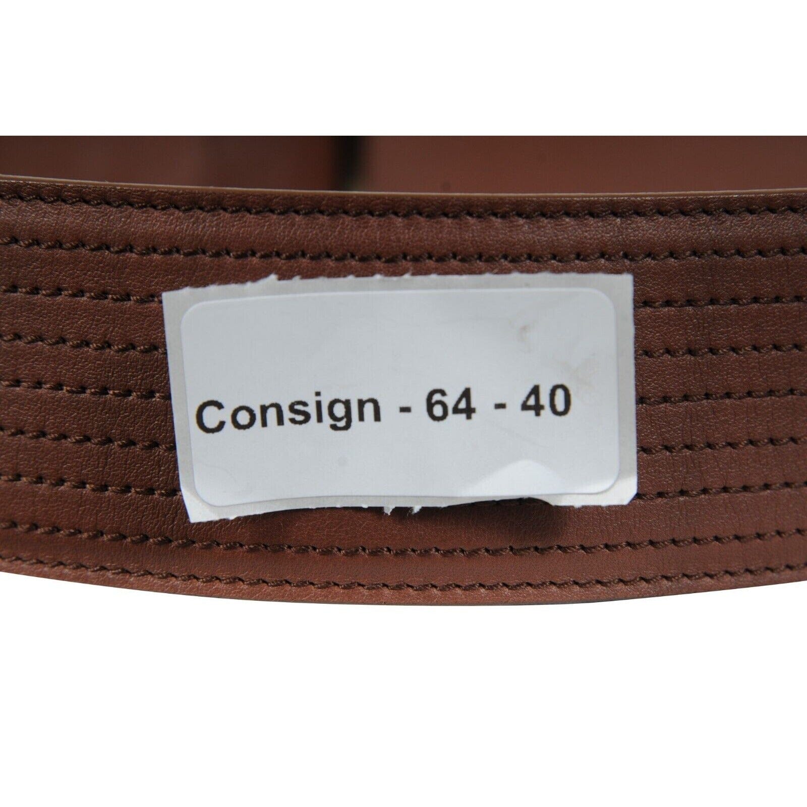 Bally Womens Wide Brown Leather Belt 90 36 Ribbed High Waist  display picture 1