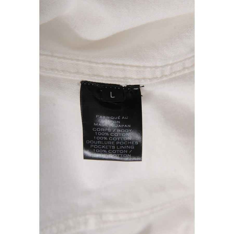 Balmain Mens Distressed Denim Jacket Size Large White Button Front Vtg Blouson BALMAIN 