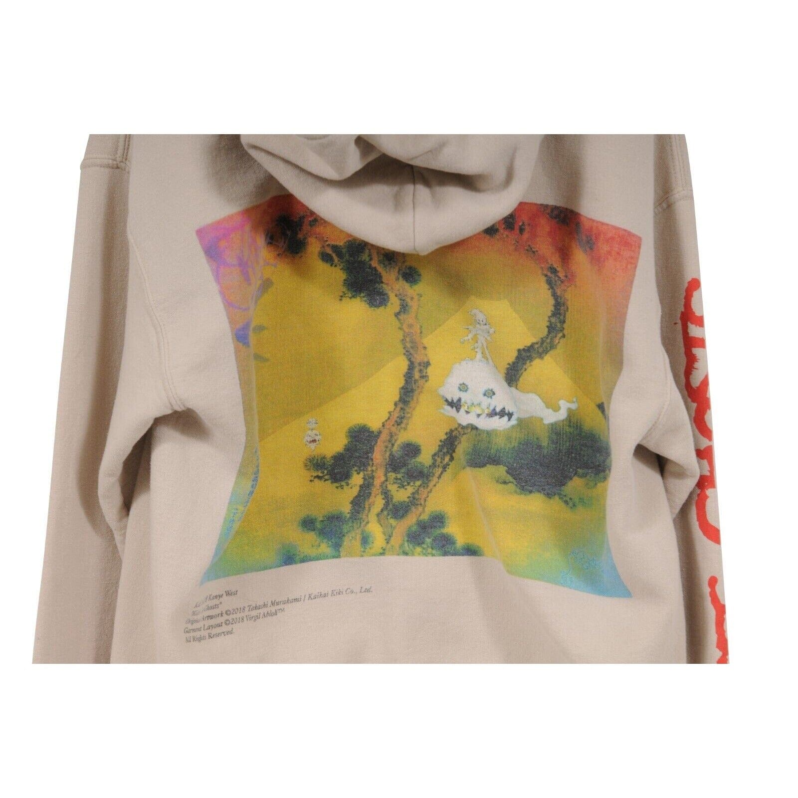 Beige Brown Kanye West Kid Cudi Kids See Ghosts Hoodie Size Small