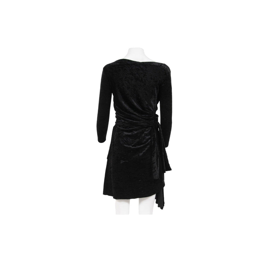 balenciaga velvet mini dress Balenciaga // Velvet Gathered Mini Dress VSP Consignment