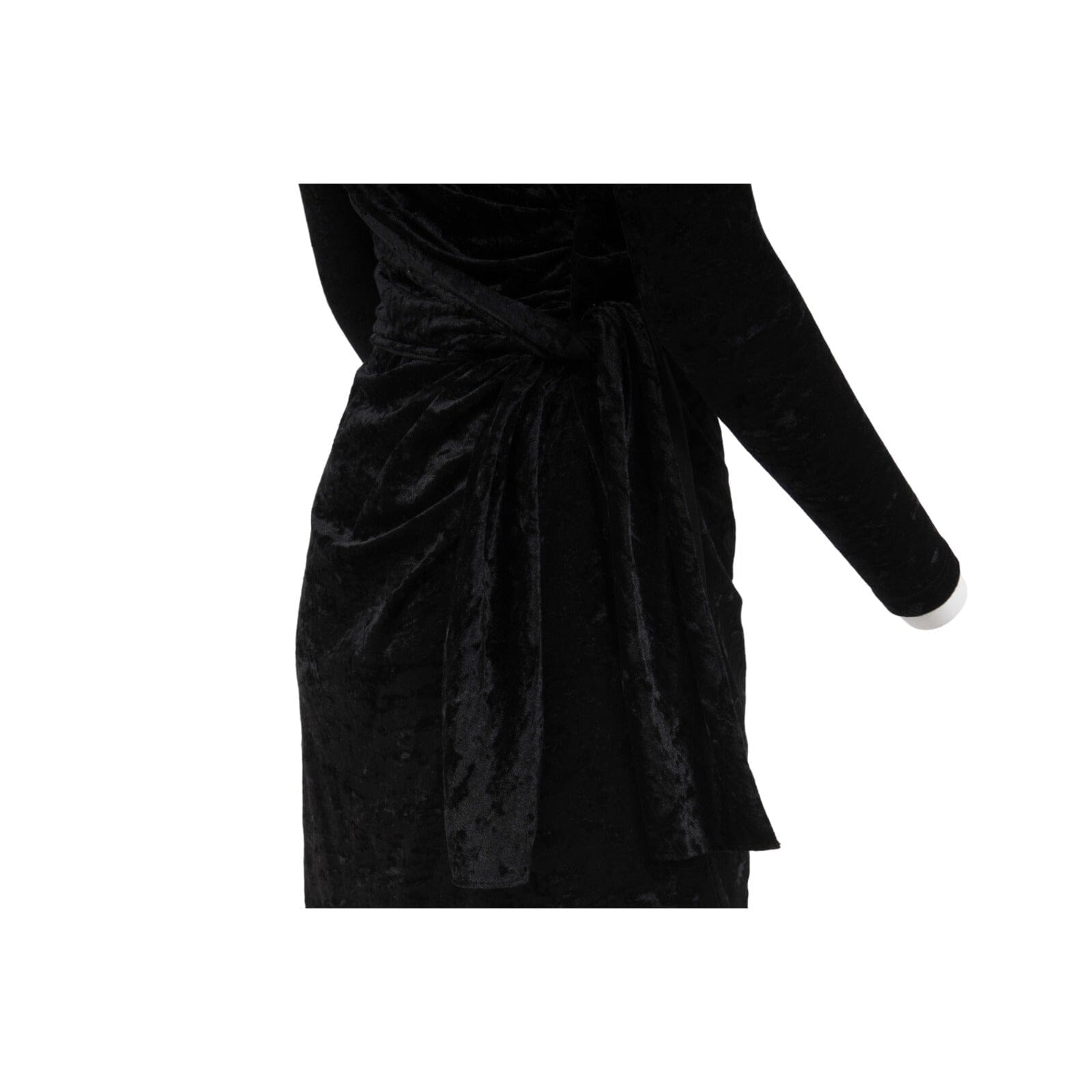 Balenciaga Crushed Velvet Tie Back Off Shoulder Wrap Mini Dress FR38 US10  Black – THE-ECHELON