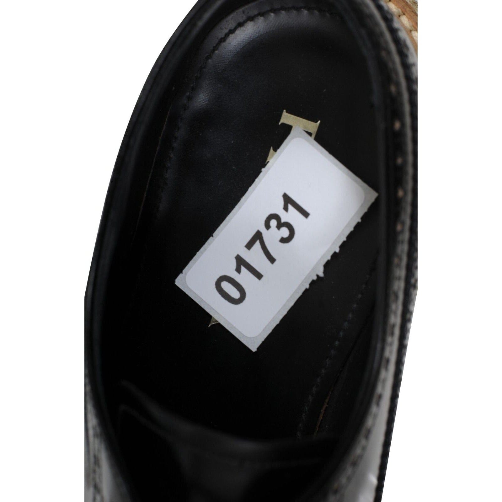 Prada Men Platform Brogue US9.5 UK8.5 Black Leather Wingtip Espadrille Medallion Prada Men Platform Brogue US 9 UK 8 Brown Leather Wingtip  main image 3