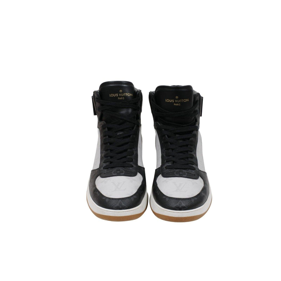 Black White Brown High Top Monogram Rivoli Sneakers Louis Vuitton 