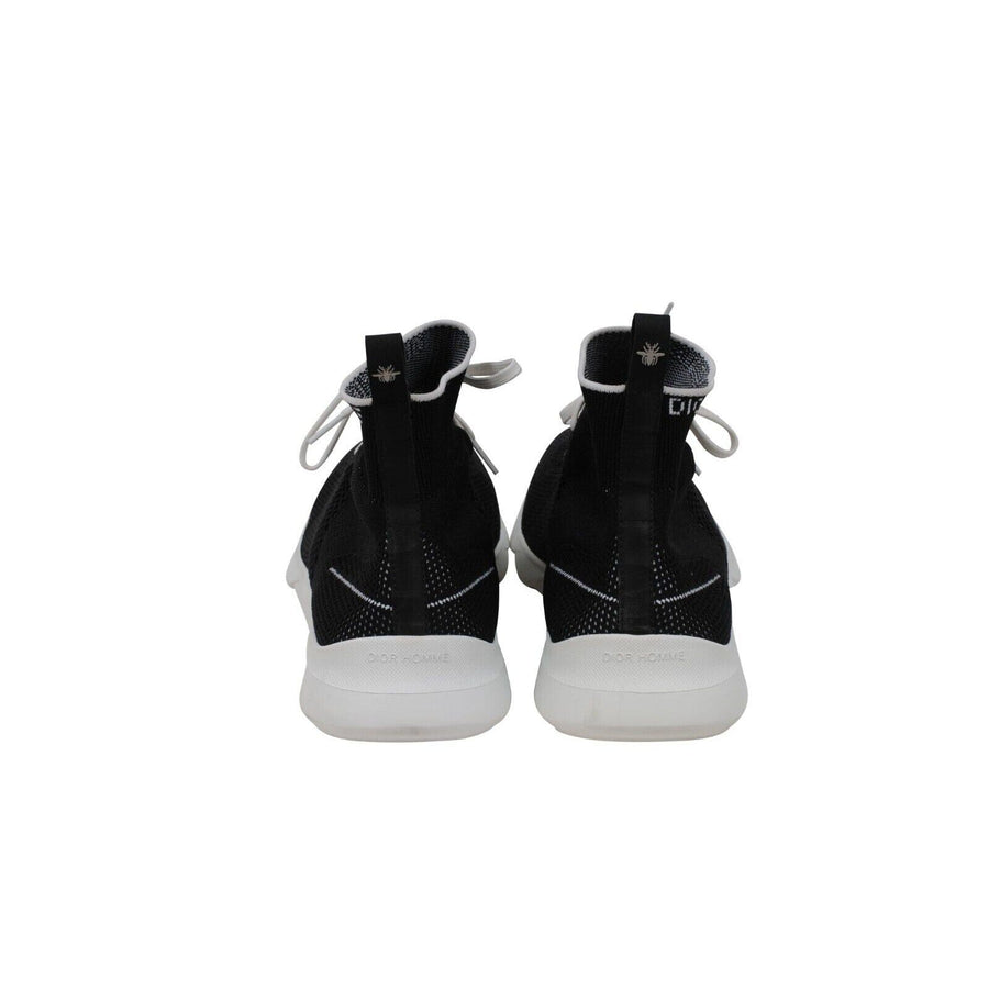 Black White Knit Sock High Top Sneakers DIOR 