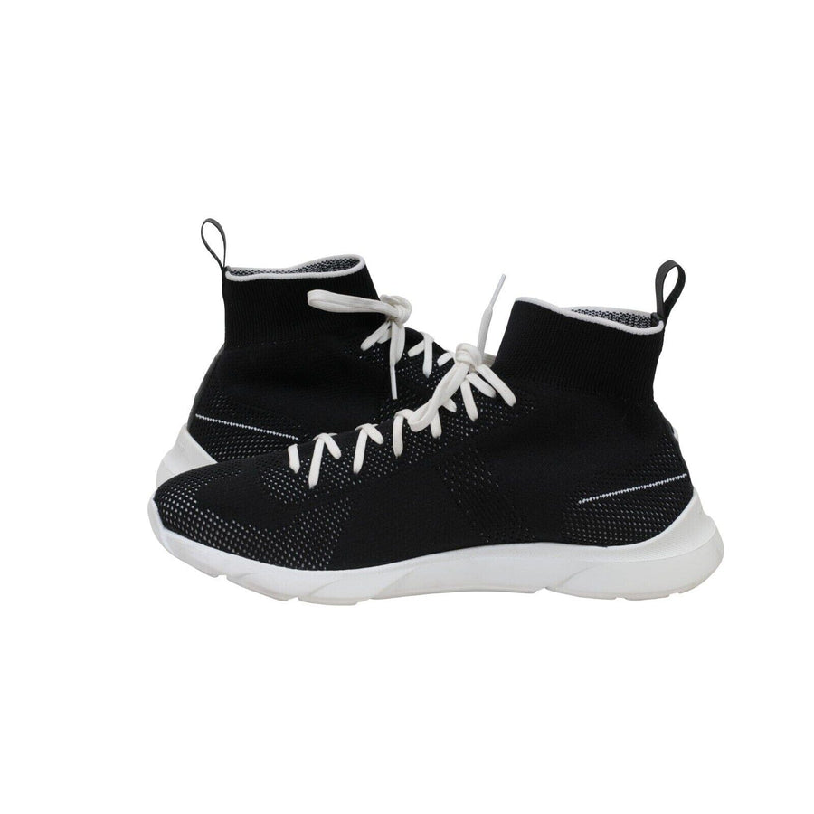 Black White Knit Sock High Top Sneakers DIOR 