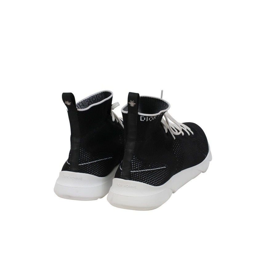 Black White Knit Sock High Top Sneakers DIOR 