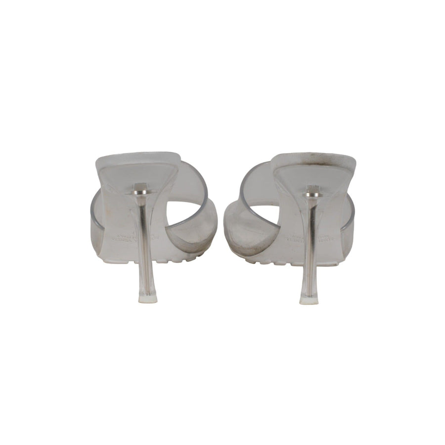 Bottega Veneta Womens Stretch Rubber Mules US 7 EU 37 White